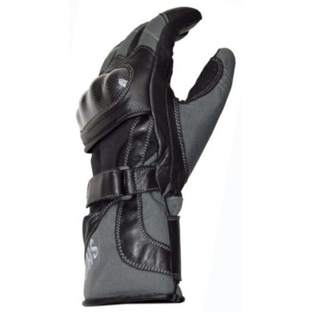 Mănuși Moto din Piele & Textil SHOX NARVIK · Negru 