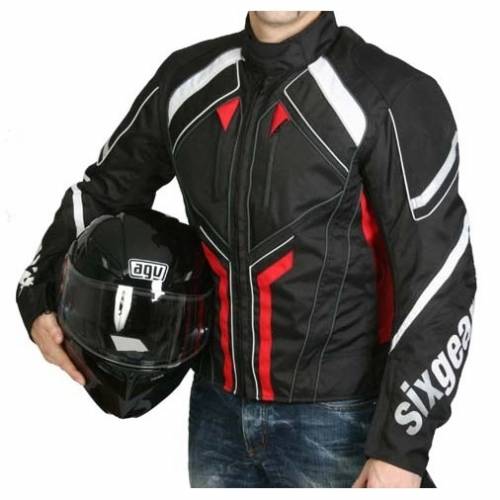 Geacă Moto din Textil SIXGEAR SPORTLINE · Roșu / Negru 