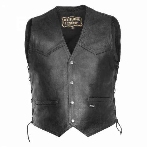 Vestă Moto din Piele SHOX ARIZONA · Negru 