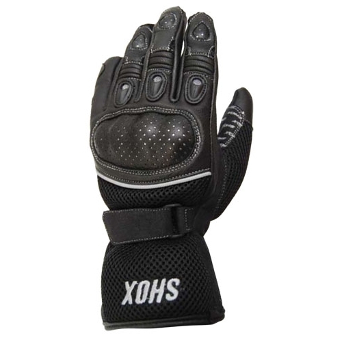 Mănuși Moto din Piele & Textil SHOX CARBONET · Negru 