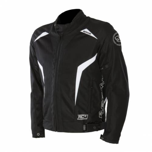 Geacă Moto din Textil BERING KEERS · Alb / Negru 