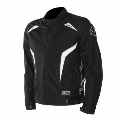 Geacă Moto din Textil BERING KEERS · Alb / Negru  - 0