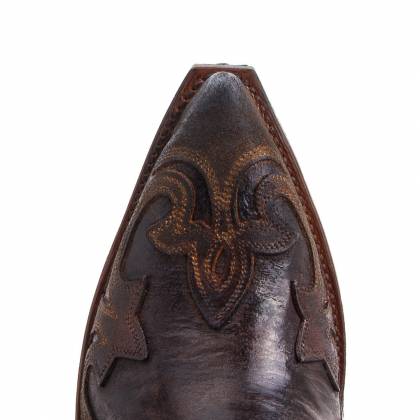 Botine  Cowboy Unisex Sendra Boots 4660 · Cuervo SERRAJE CAMELLO-BARBADOS QUERCIA · Maro / Negru  - 1