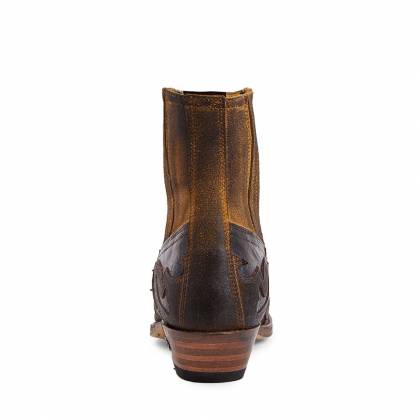 Botine  Cowboy Unisex Sendra Boots 4660 · Cuervo SERRAJE CAMELLO-BARBADOS QUERCIA · Maro / Negru  - 10