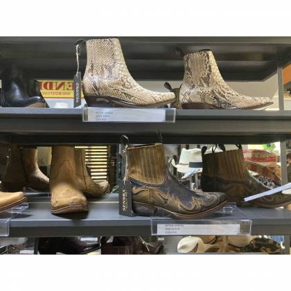 Botine  Cowboy Unisex Sendra Boots 4660 · Cuervo SERRAJE CAMELLO-BARBADOS QUERCIA · Maro / Negru  - 3