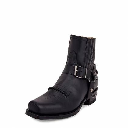 Botine Moto Chopper din Piele Naturală SENDRA BOOTS 6445 Seta Pull Oil Negro · Negru  - 1