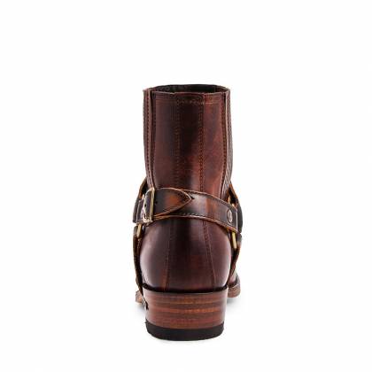 Botine Moto Chopper din Piele Naturală SENDRA BOOTS 7811 BLUES BRITNES · FL. MARRON-EVOLUTION TANG · Maro / Negru  - 3