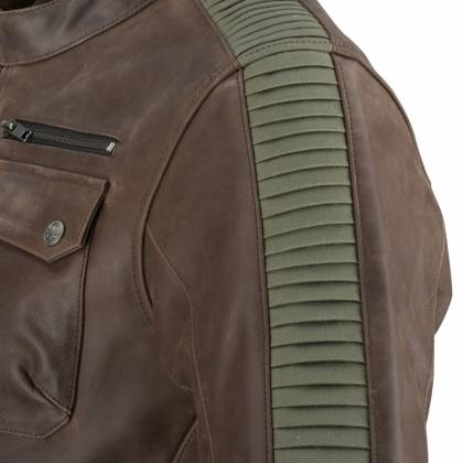 Geacă Moto din Piele & Textil SEGURA JAYZER · Maro  - 2