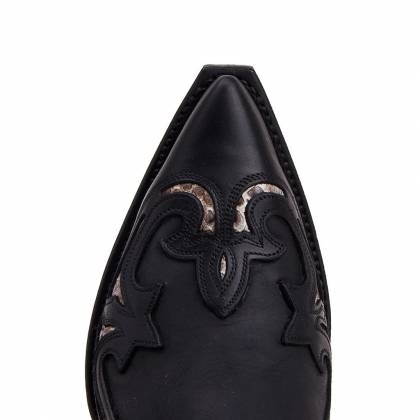Cizme Cowboy Unisex SENDRA BOOTS 3242 · PULL OIL NEGRO-TRANSP. PITON · Negru  - 4