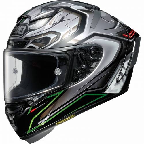 Cască Moto Integrală SHOEI X-SPIRIT III AERODYNE TC-4 · Negru / Gri / Roșu / Verde 