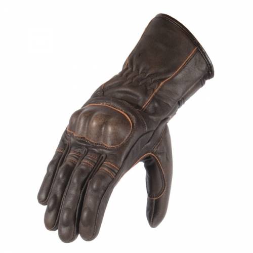 Mănuși Moto din Piele BRITTEN JENKINS · Maro 