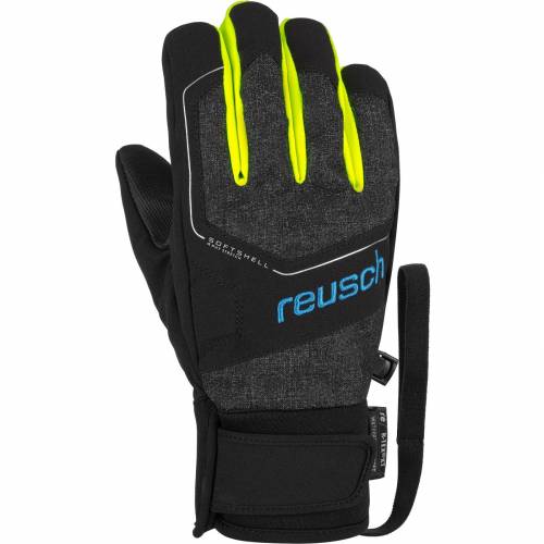 Mănuși Schi Copii REUSCH TORBY R-TEX® XT JUNIOR 7008 · Negru / Gri / Galben-Fluo 
