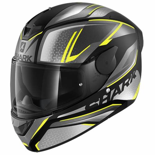 Cască Moto Integrală SHARK D-SKWAL 2 DAVEN · Negru / Gri / Galben Fluo 