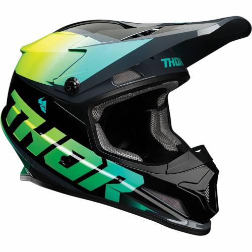 Cască Enduro - Cross THOR SECTOR FADER · Verde Fluo / Negru 