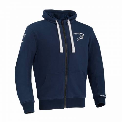 Hanorac Moto cu Protecții & Kevlar BERING HOODIZ · Albastru 