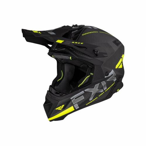 Cască Enduro - Cross - Snowmobil FXR RACING HELIUM CARBON · Negru / Verde-Fluo / Gri 