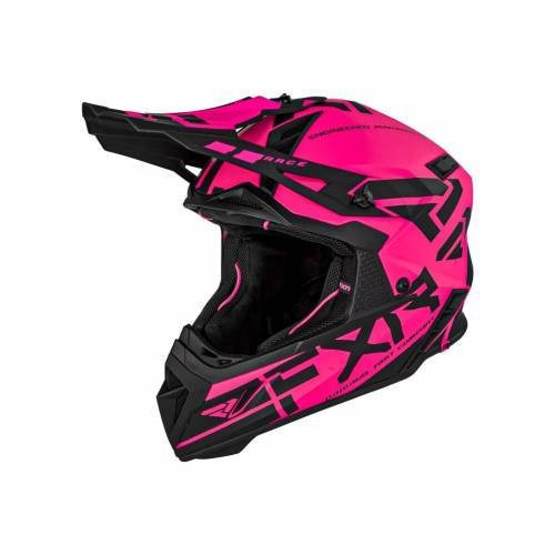Cască Enduro - Cross - Snowmobil Damă FXR RACING HELIUM RACE DIV · Negru / Roz 