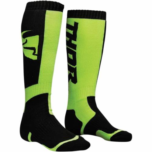 Șosete Enduro - Cross Copii THOR MX S8 · Negru / Verde-Fluo 