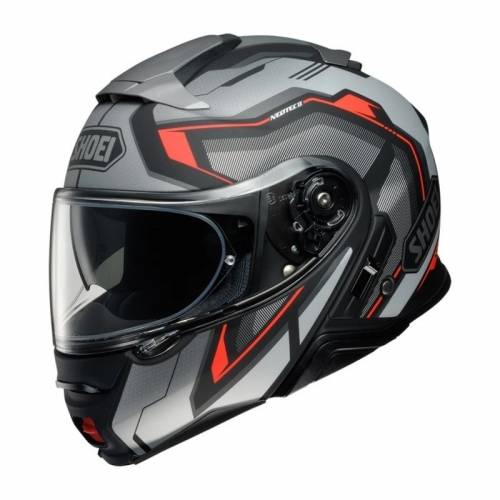 Cască Moto Flip-Up SHOEI NEOTEC-II RESPECT TC-5 · Negru / Gri / Roșu 