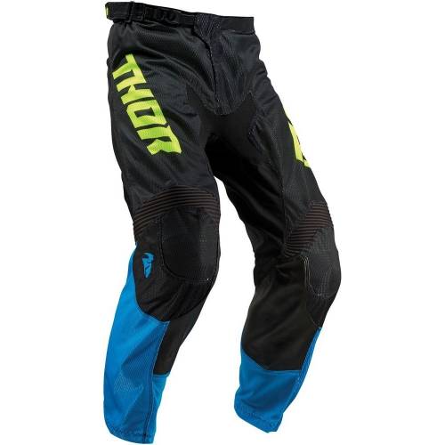 Pantaloni Enduro - Cross THOR PULSE AIR · Negru / Albastru 