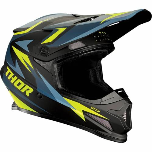 Cască Enduro - Cross THOR SECTOR WARSHIP · Negru / Verde Fluo / Albastru 