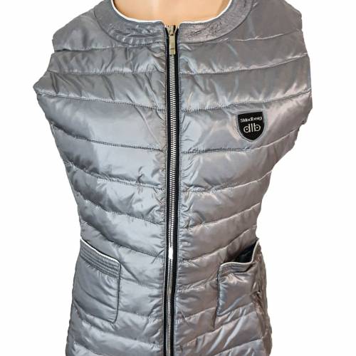 Vestă Puf Damă STRINDBERG 5093 · Gri / Bej 