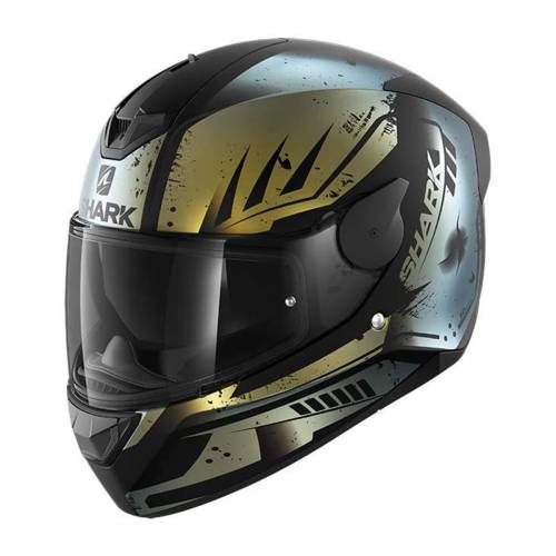 Cască Moto Integrală SHARK D-SKWAL 2 DHARKOV · Negru / Auriu / Albastru Mat 