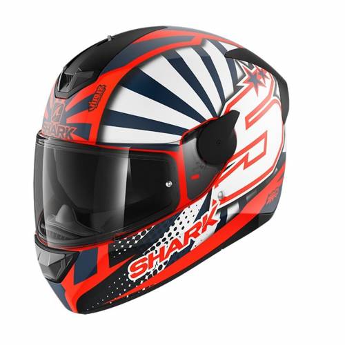 Cască Moto Integrală SHARK D-SKWAL 2 REPLICA ZARCO · Portocaliu / Albastru / Alb Mat 