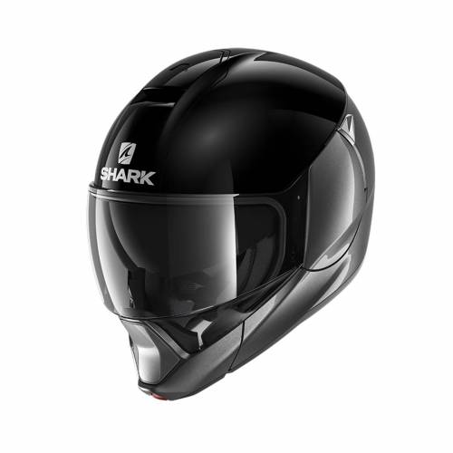 Cască Moto Flip Up SHARK EVOJET DUAL BLANK · Negru / Gri 