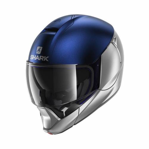 Cască Moto Flip Up SHARK EVOJET DUAL BLANK · Gri / Albastru Mat 