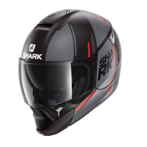 Cască Moto Flip Up SHARK EVOJET VYDA · Gri / Roșu / Negru Mat 