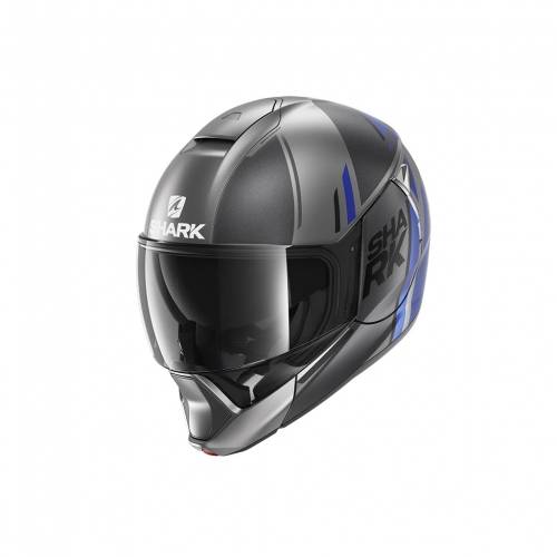 Cască Moto Flip Up SHARK EVOJET VYDA · Gri / Albastru Mat 