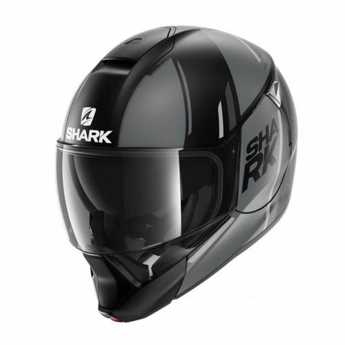 Cască Moto Flip Up SHARK EVOJET VYDA · Negru / Argintiu Mat 