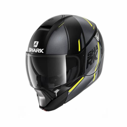 Cască Moto Flip Up SHARK EVOJET VYDA · Gri / Negru / Galben Mat 