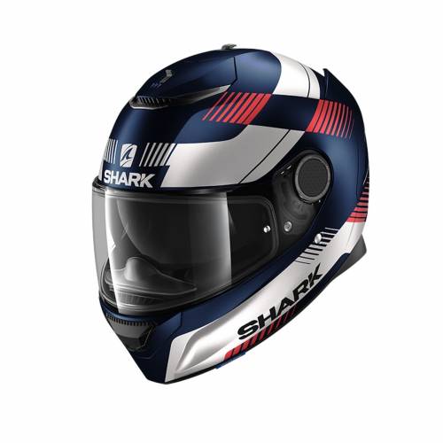 Cască Moto Integrală SHARK SPARTAN STRAD · Albastru / Alb / Roșu Mat 