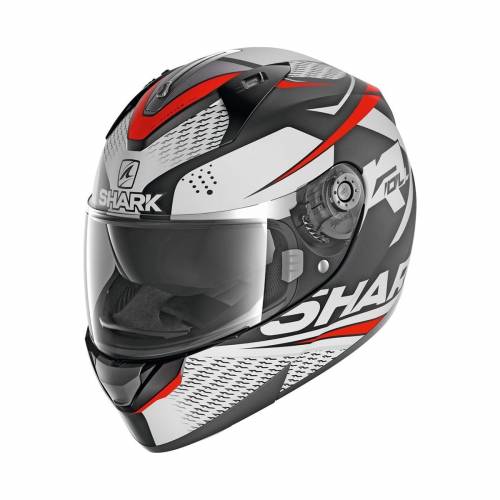 Cască Moto Integrală SHARK RIDILL STRATOM · Gri / Alb / Roșu Mat 