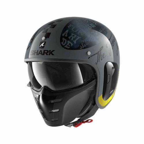 Cască Moto Open Face SHARK S-DRAK 2 TRIPP IN · Gri / Galben 