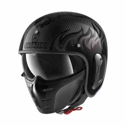 Cască Moto Open Face SHARK S-DRAK 2 CARBON DAGON · Negru / Gri 
