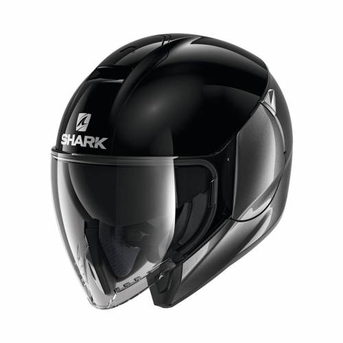 Cască Moto Open-Face SHARK CITYCRUISER DUAL BLANK · Negru / Gri 