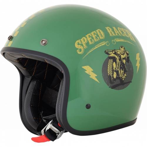 Cască Moto Open-Face AFX FX76 SPEED · Verde / Auriu 