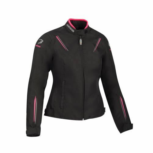 Geacă Moto Damă din Textil BERING LADY MERYLL · Negru / Roz 