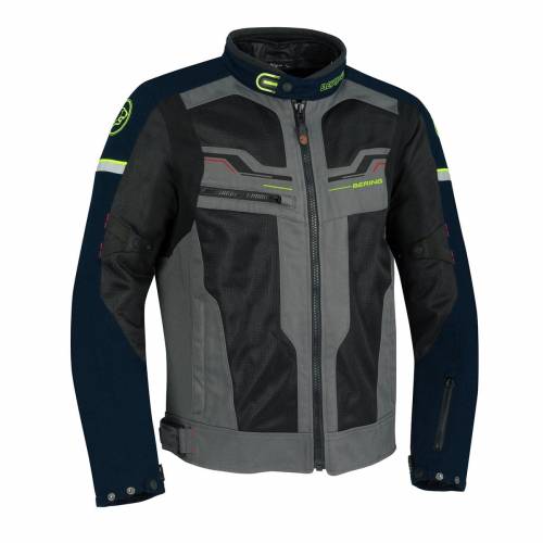 Geacă Moto de Vară din Textil BERING BAMAKO · Negru / Albastru / Gri 