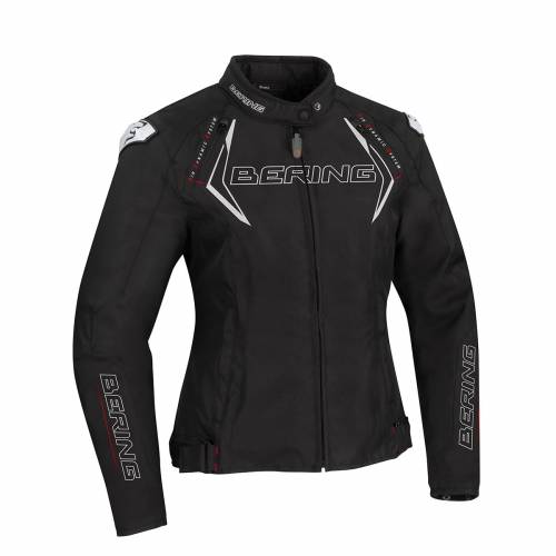 Geacă Moto Damă din Textil BERING LADY EVE-R · Negru / Roșu 