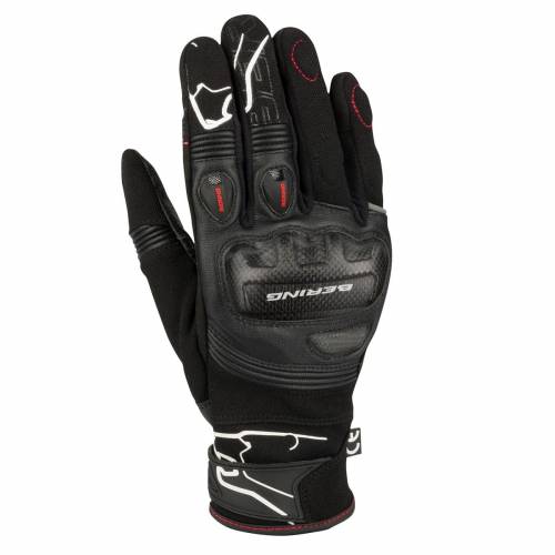Mănuși Moto din Piele & Textil BERING CORTEX · Negru 