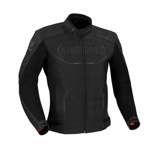 Geacă Moto din Piele și Textil BERING FORCIO · Negru 