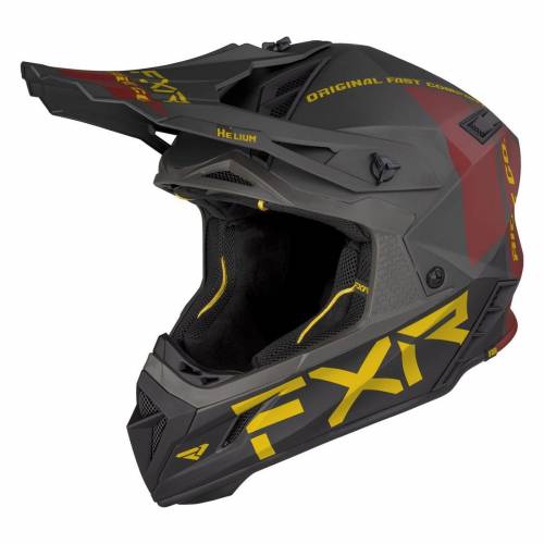 Cască Enduro - Cross - Snowmobil FXR RACING HELIUM RIDE CO 21 · Gri / Auriu / Roșu 