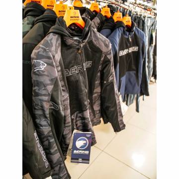 Geacă Moto de Vară din Textil BERING SPIRIT CAMO · Negru / Verde  - 17