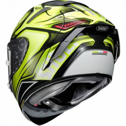 Cască Moto Integrală SHOEI X-SPIRIT III AERODYNE TC-3 · Negru / Verde Fluo / Roșu  - 9