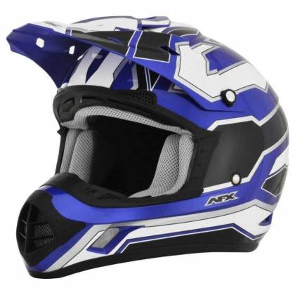Cască Enduro - Cross AFX FX17 WORKS · Negru / Alb / Albastru  - 0
