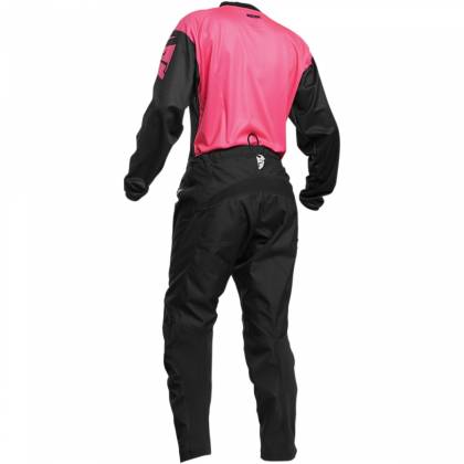 Tricou Enduro - Cross Damă THOR SECTOR LINK S20 · Roz / Negru / Alb  - 3